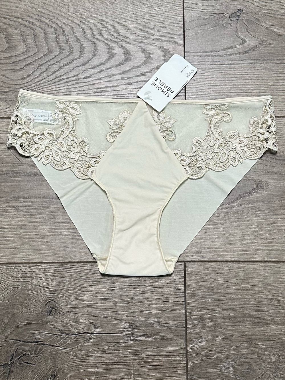 Simone Perele Topaz Beige Saga Bikini Panty Luxury Elegant Size Medium (3)